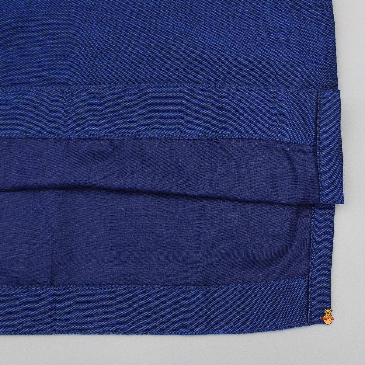 Blue Kurta And Beige Dhoti