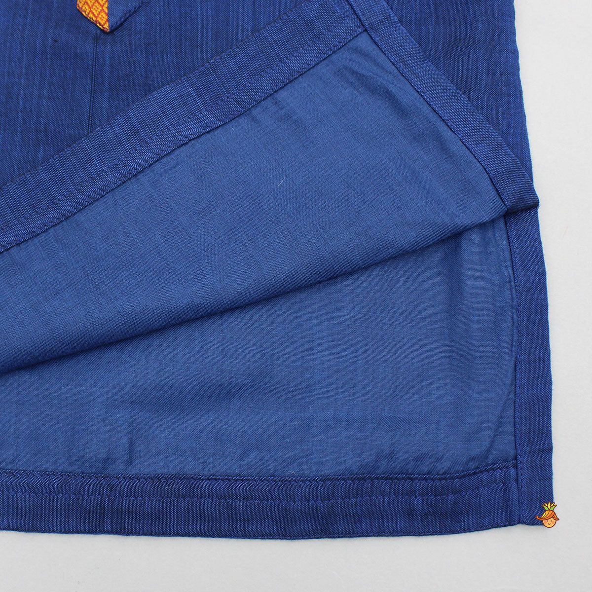Blue Kurta And Beige Dhoti