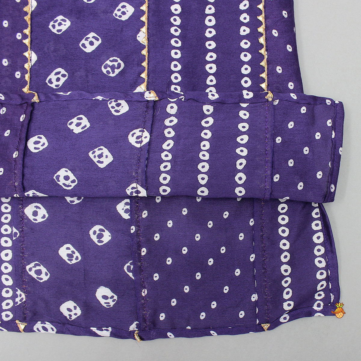 Bandhani Printed Purple Kurta And Pyjama