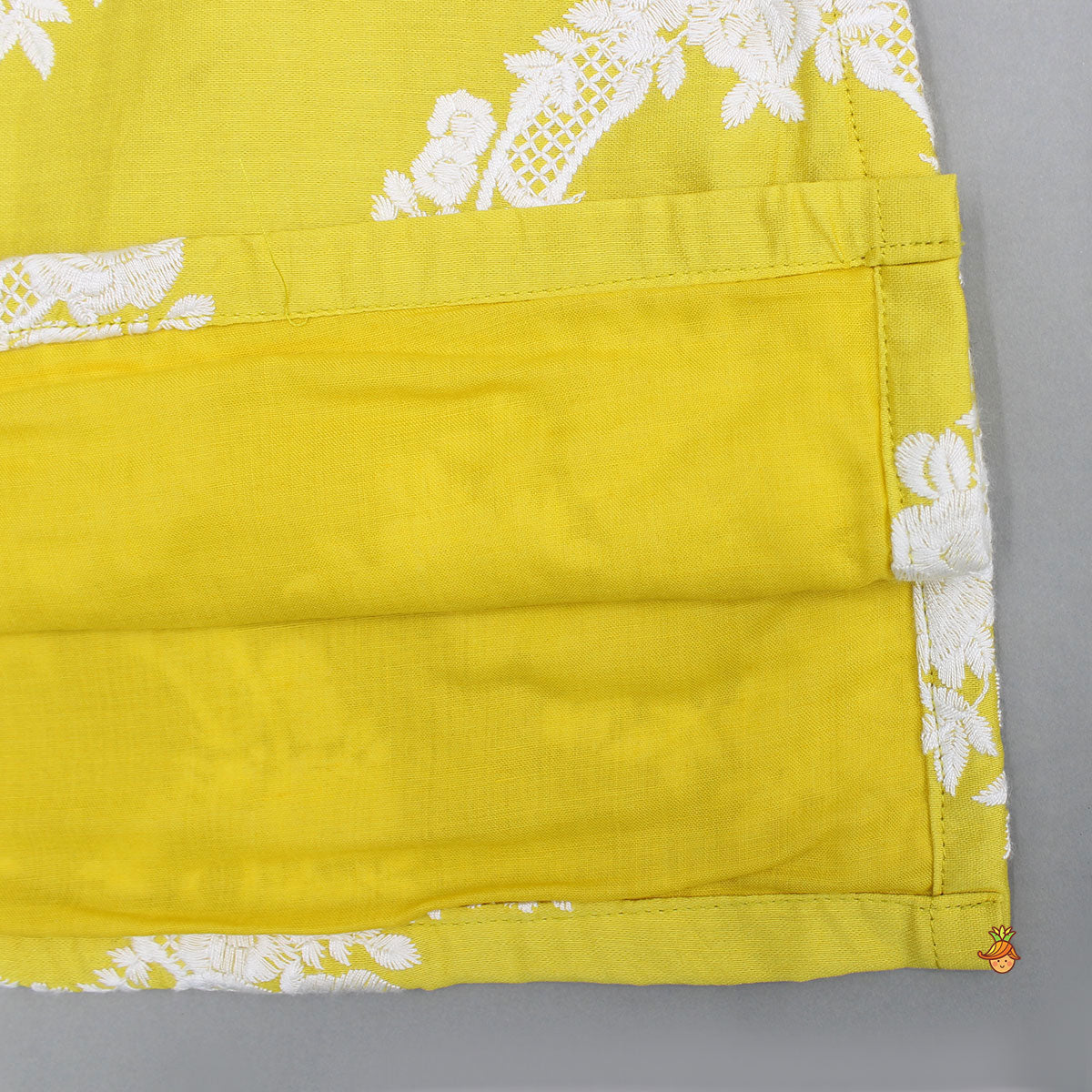 Yellow Embroidered Kurta With Pyjama