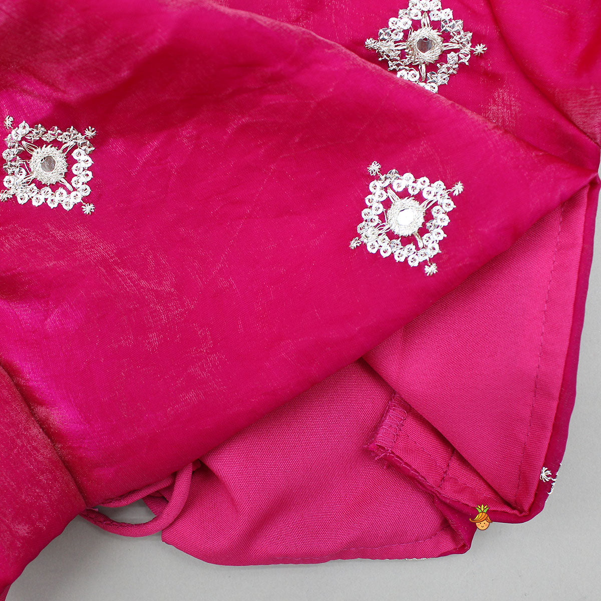 Pink Embroidered Top And Lehenga
