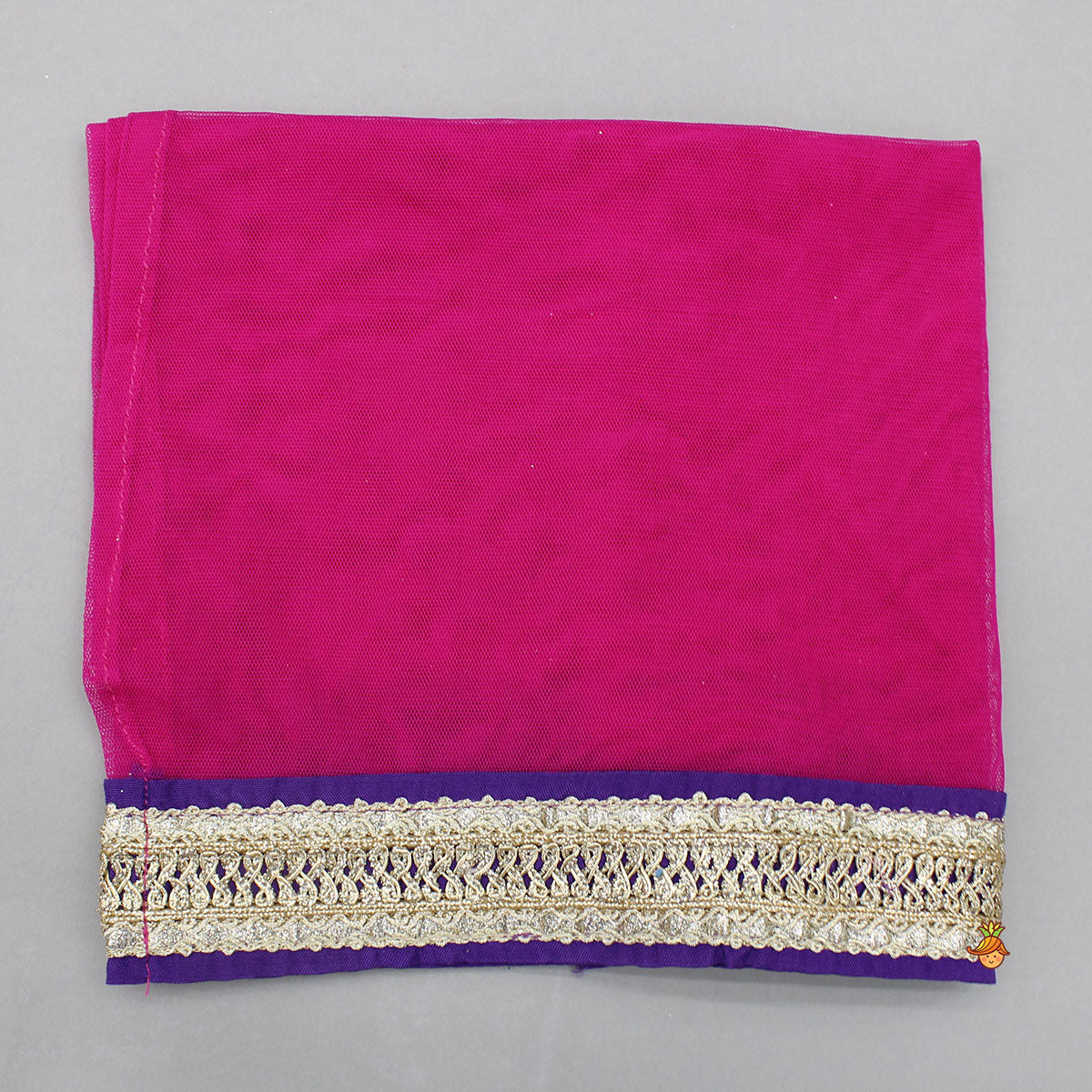 Purple Embellished Kurti And Salwar With Dupatta