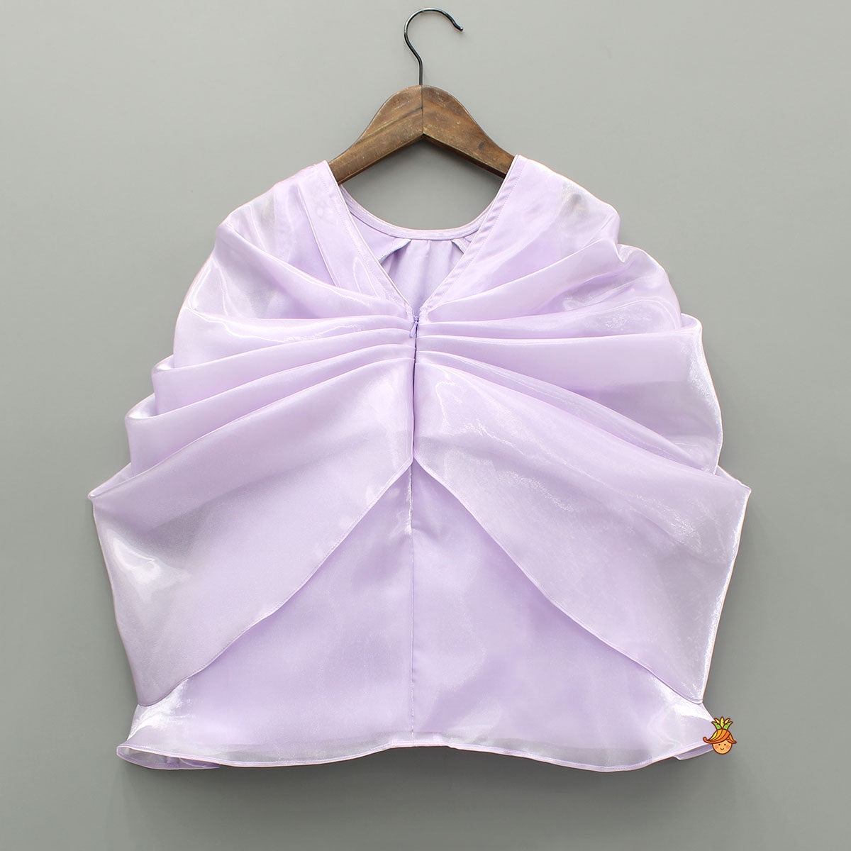 Lavender Artificial Flowers Embellished Dress