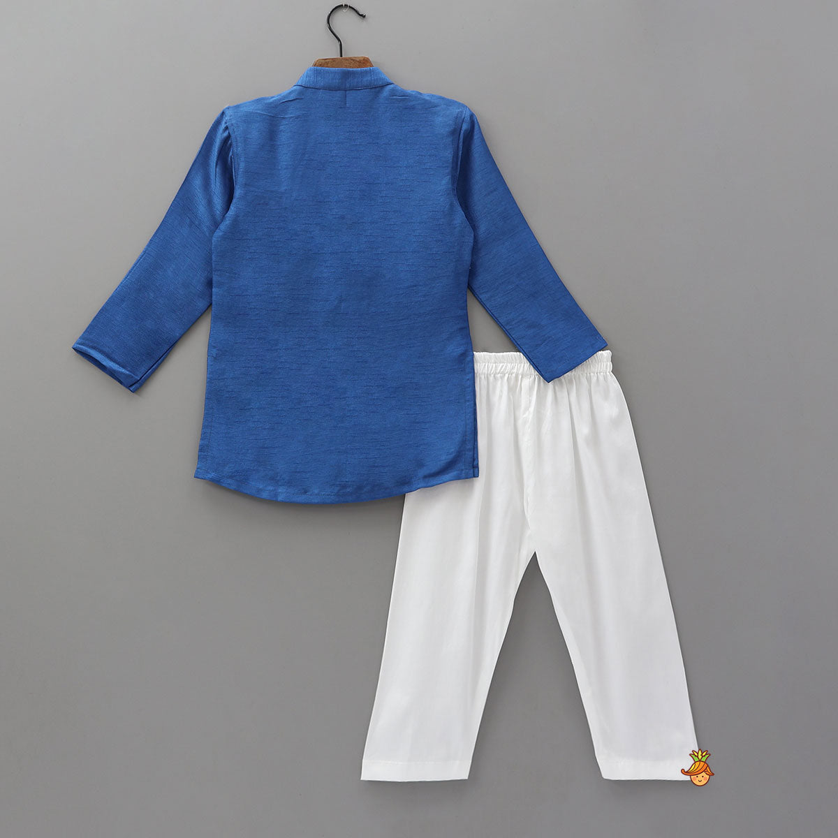 Blue Embroidered Kurta And Pyjama