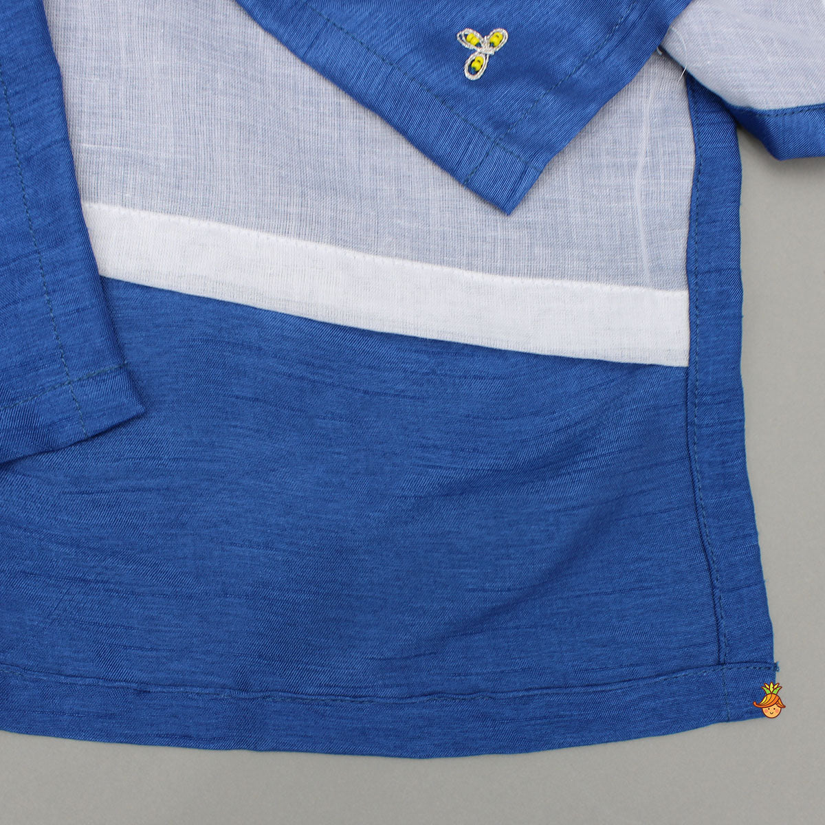 Blue Embroidered Kurta And Pyjama