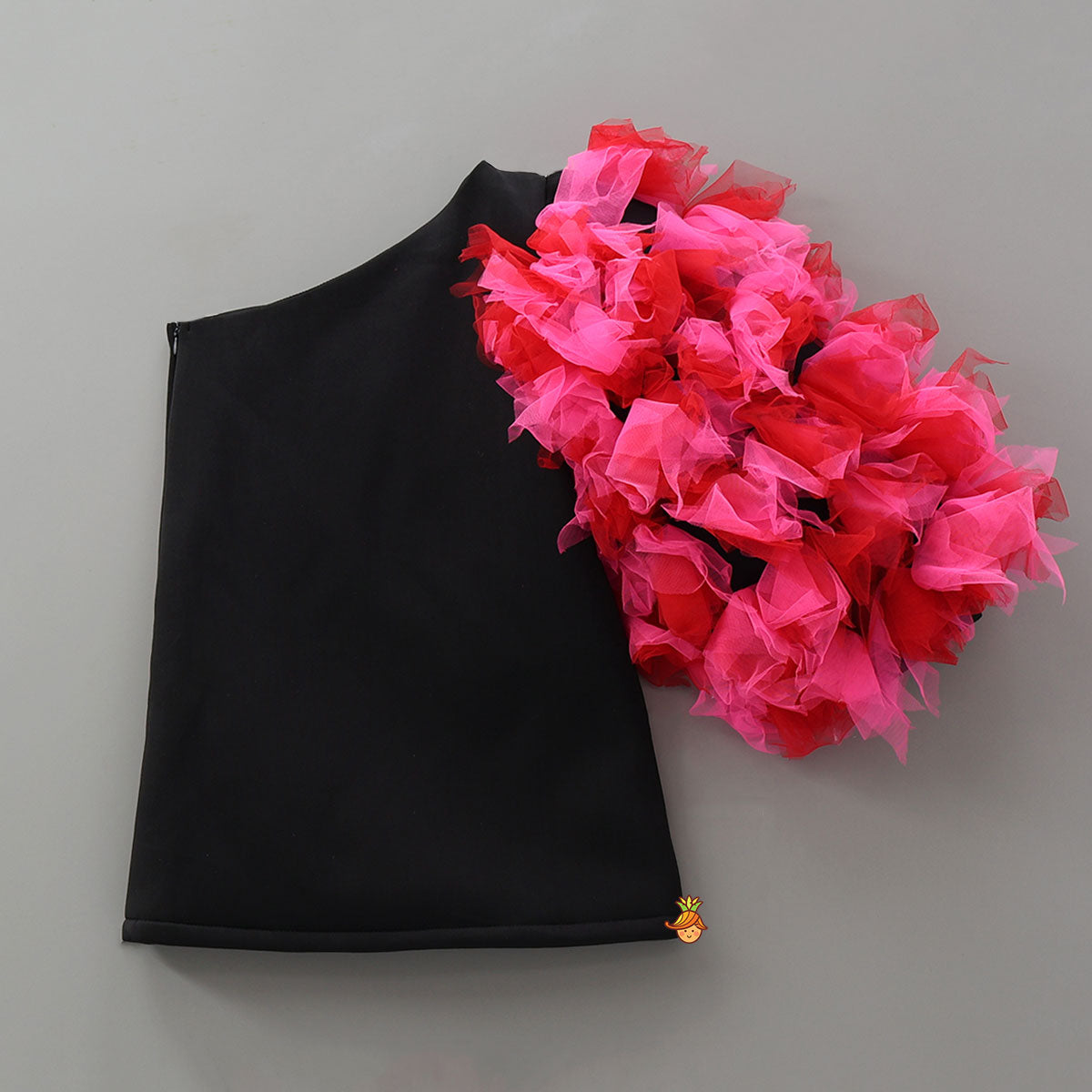 Black Embellished One Shoulder Dress