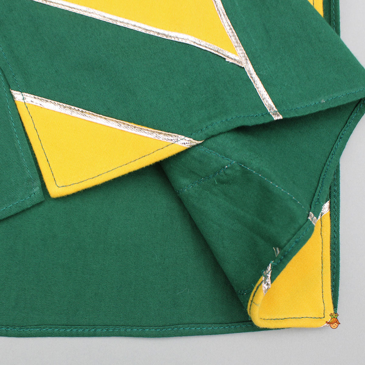 Green Gota Lace Detailing Kurta And Pant