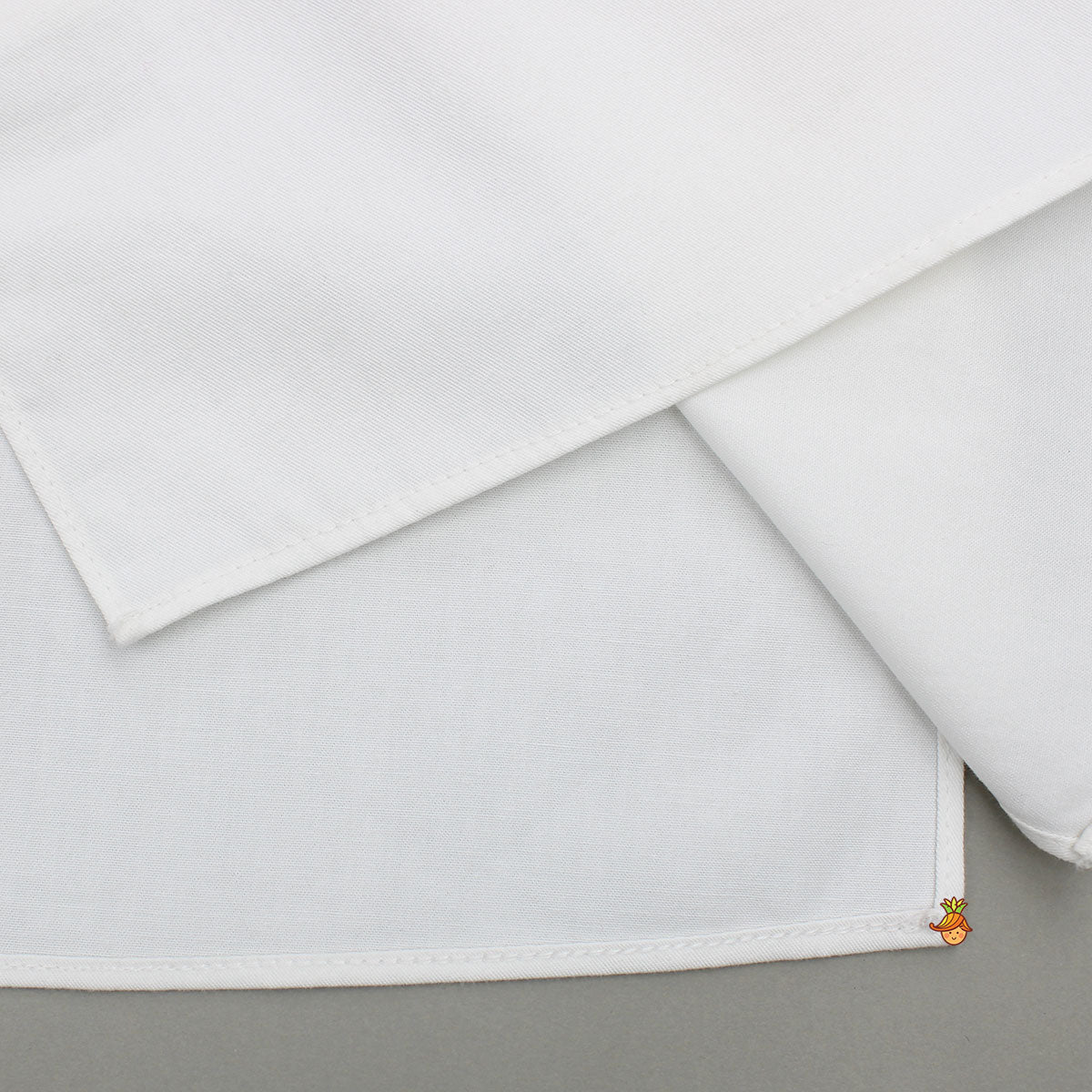 White Kurta With Embroidered Lace Work Jacket And Pant