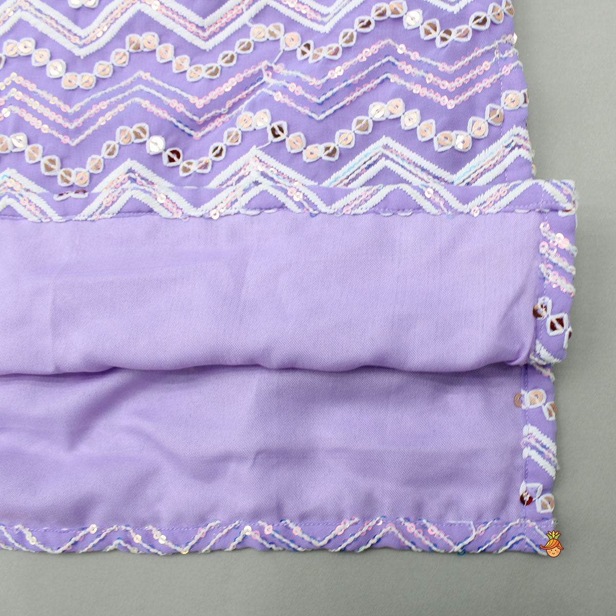 Purple Embroidered Kurta And Pyjama