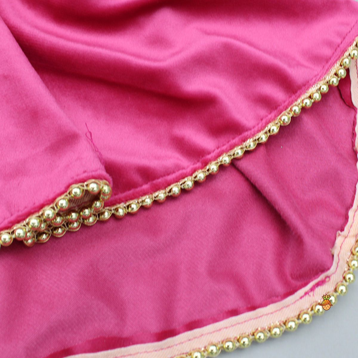 Velvet Embroidered Pink Kurti And Salwar