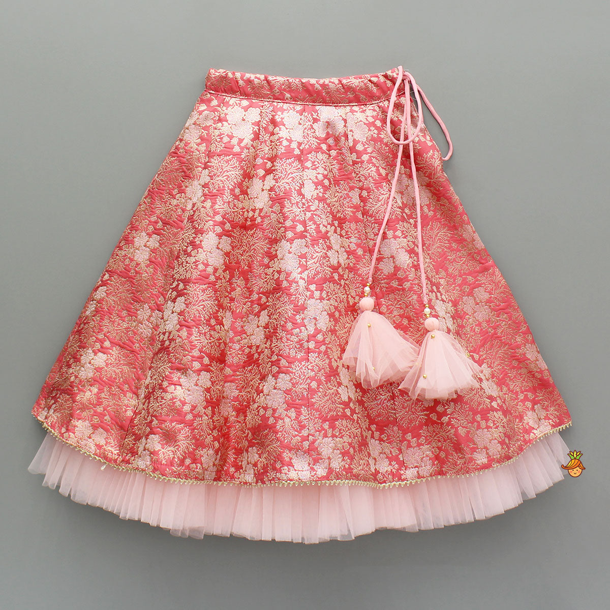 Elegant Banarsi Peach Lehenga