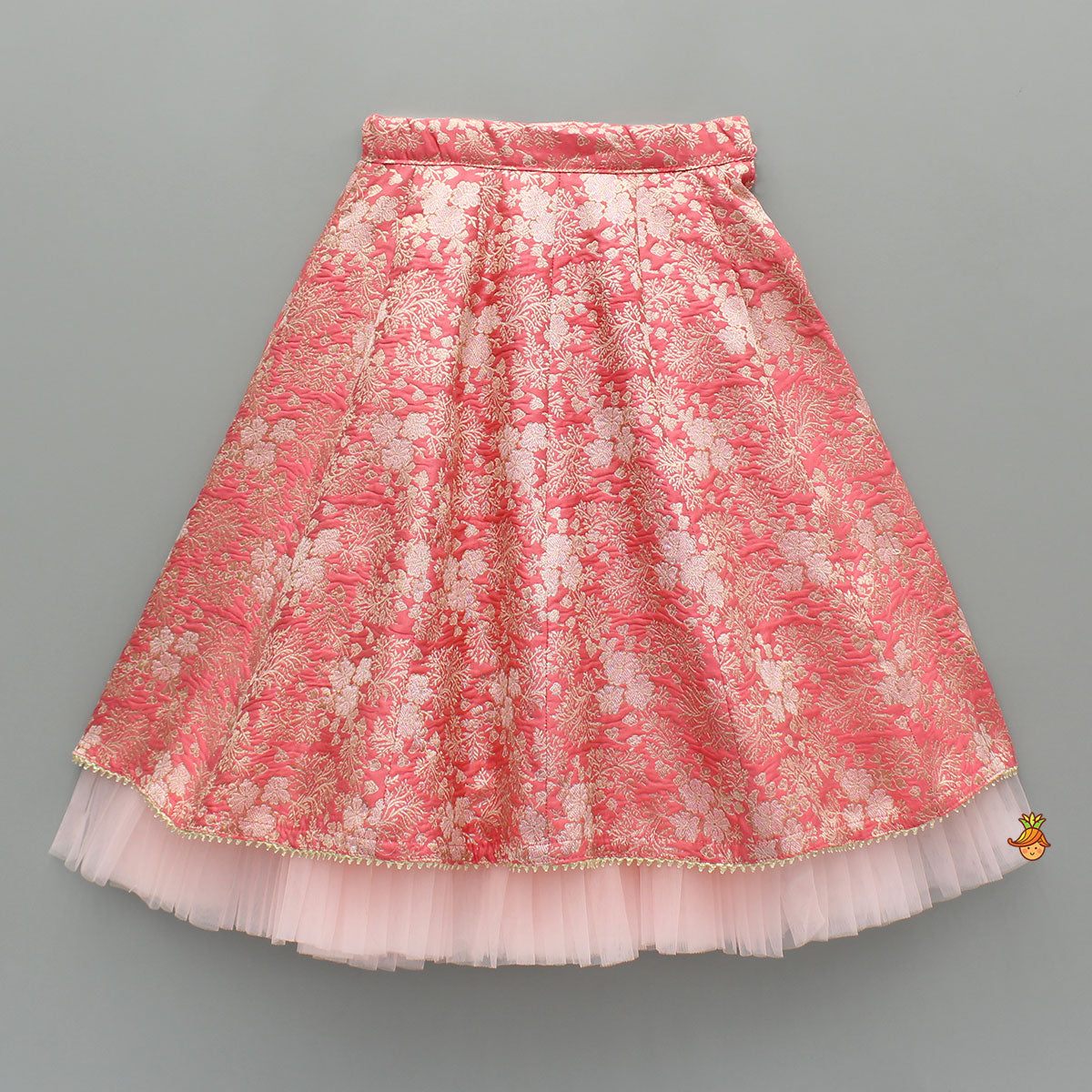 Elegant Banarsi Peach Lehenga
