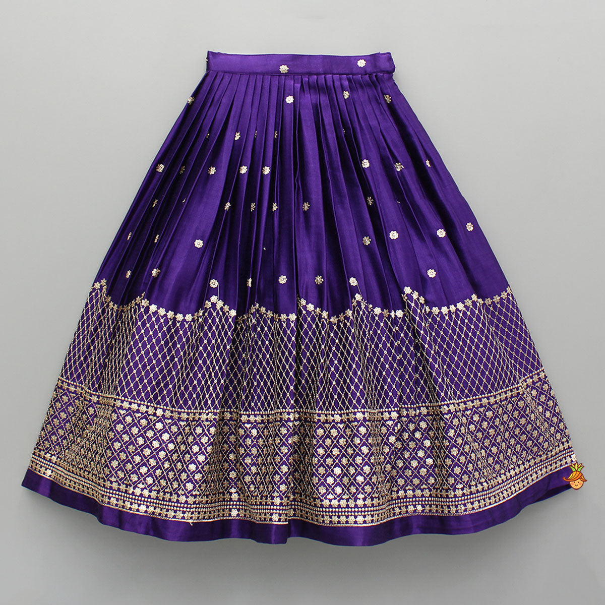 Sequin Embroidered Purple Lehenga