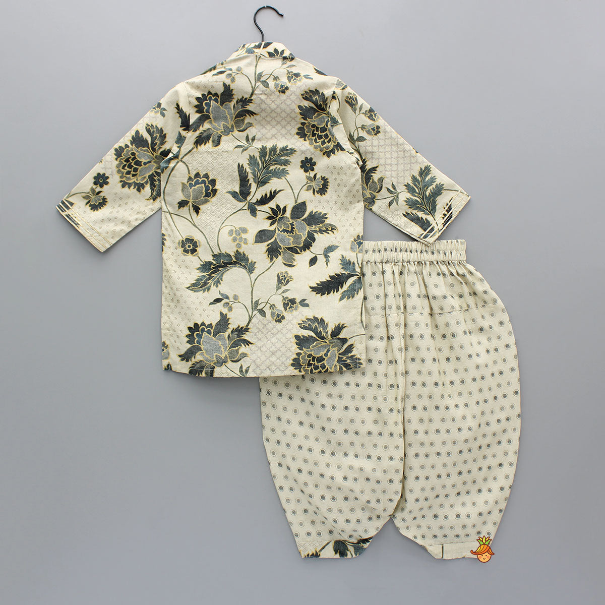 Printed Gota Lace Detailed Kurta And Dhoti
