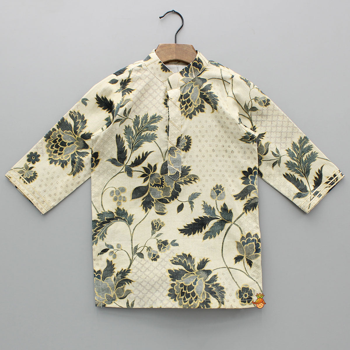 Printed Gota Lace Detailed Kurta And Dhoti