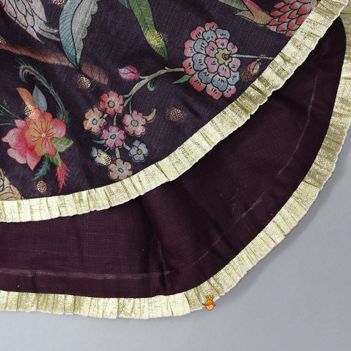 Multicolour Printed Jacket Style Peplum Top And Flared Palazzo