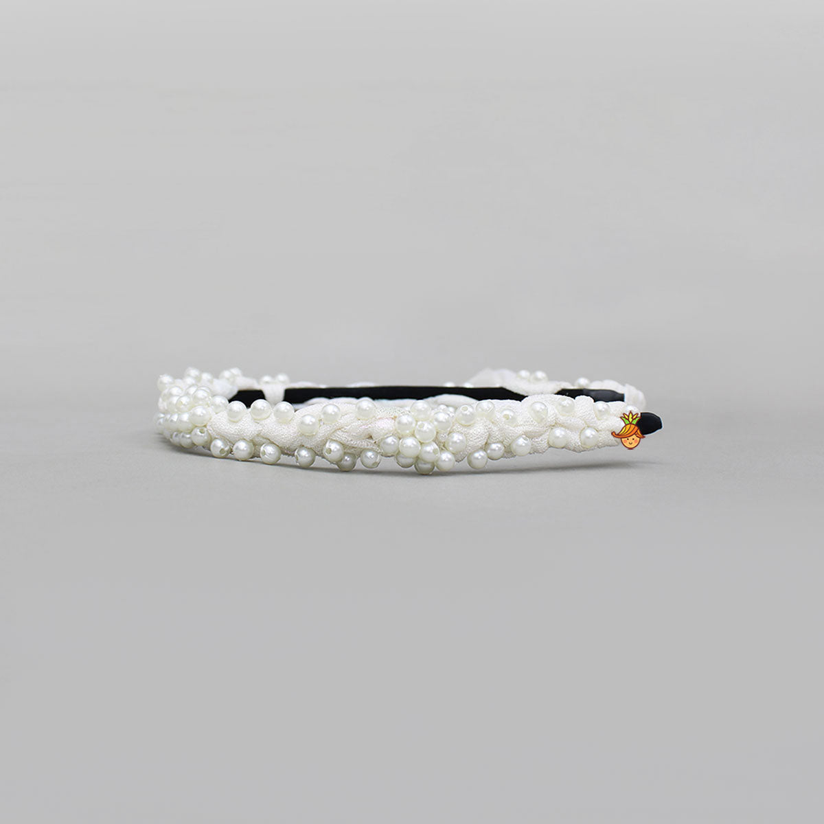 White Braided Embellished Hairband