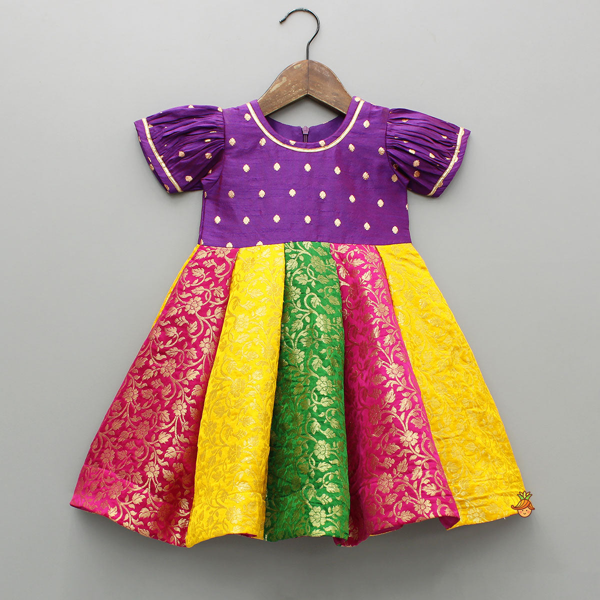 Multicolour Anarkali Kurti With Pant And Dupatta