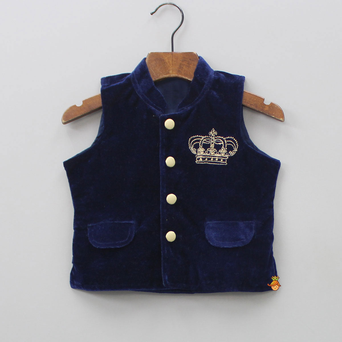 Dark Blue Velvet Jacket