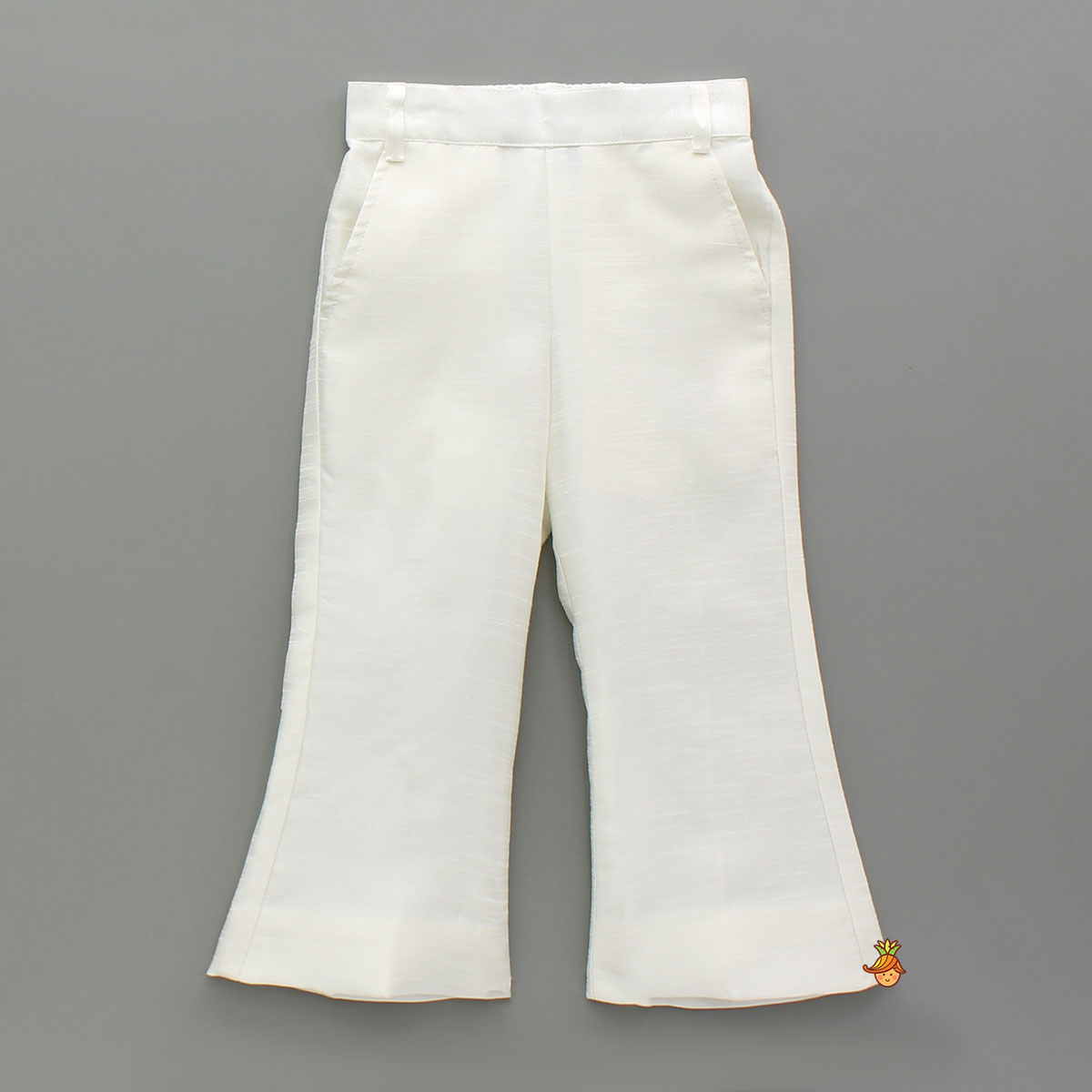 Off White Embroidered Stylish Top And Pant