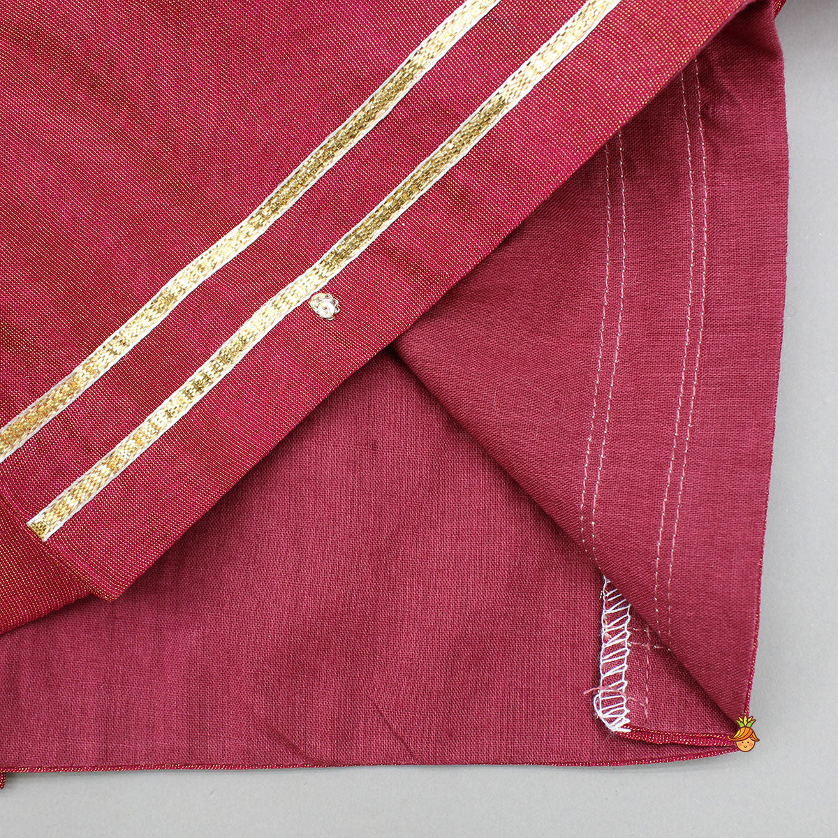 Maroon Embroidered Top And Lehenga With Dupatta
