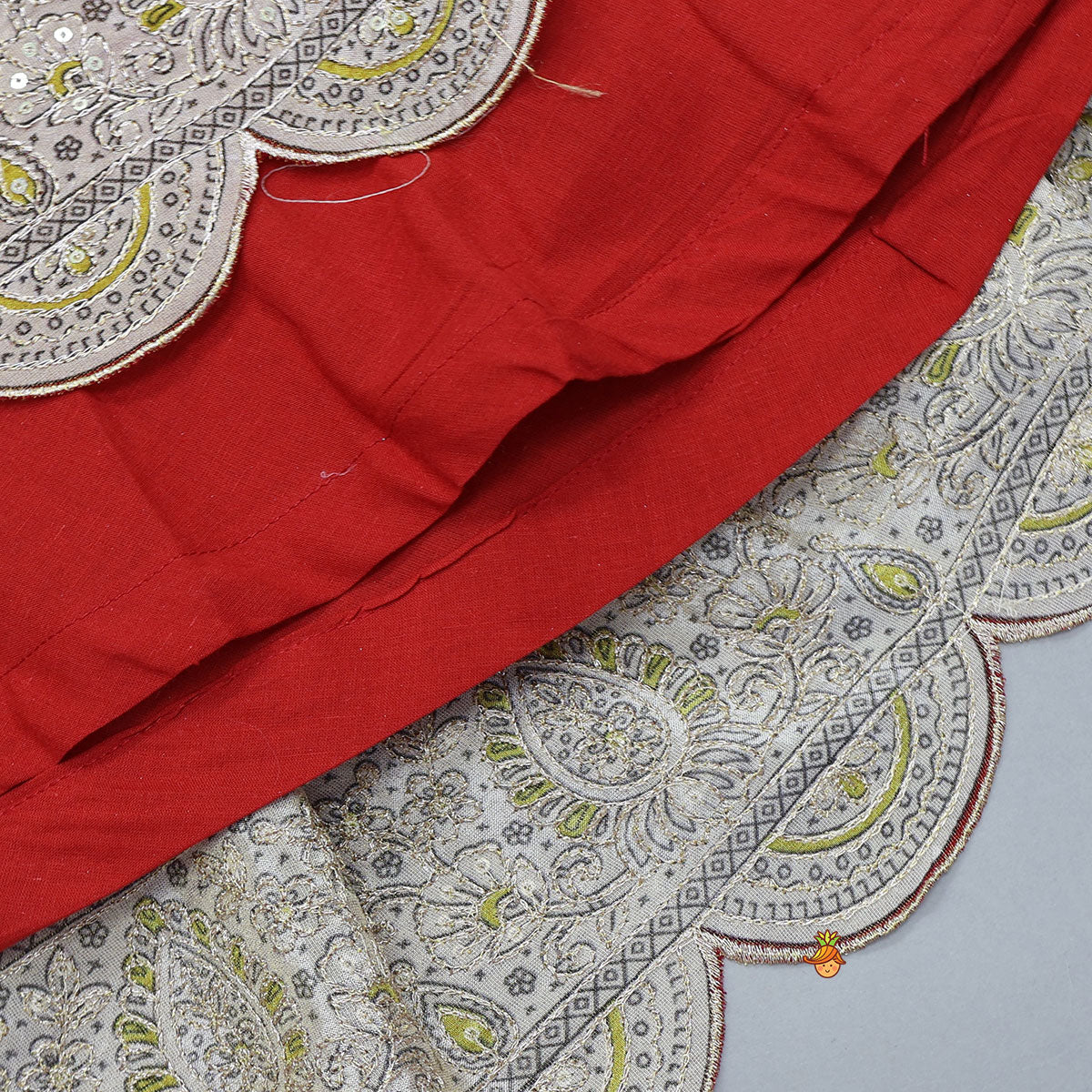 Maroon Embroidered Top And Lehenga With Dupatta