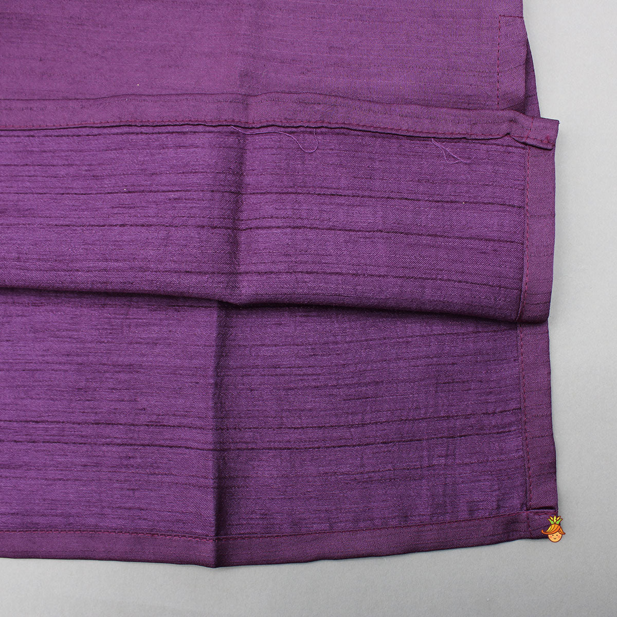 Purple Kurta With Embroidered Jacket And Pyjama