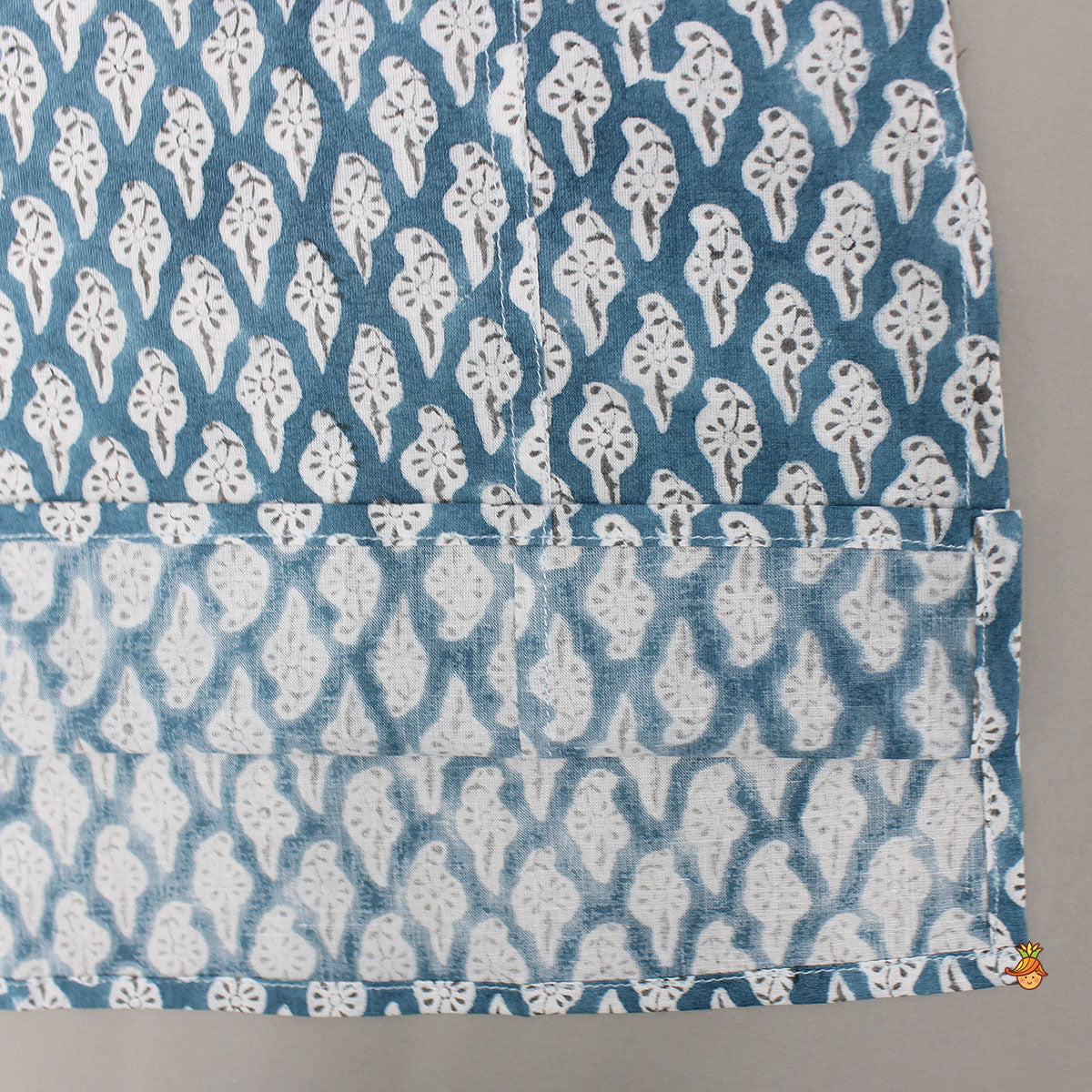 Blue Hand Block Printed Kurta And Pyjama