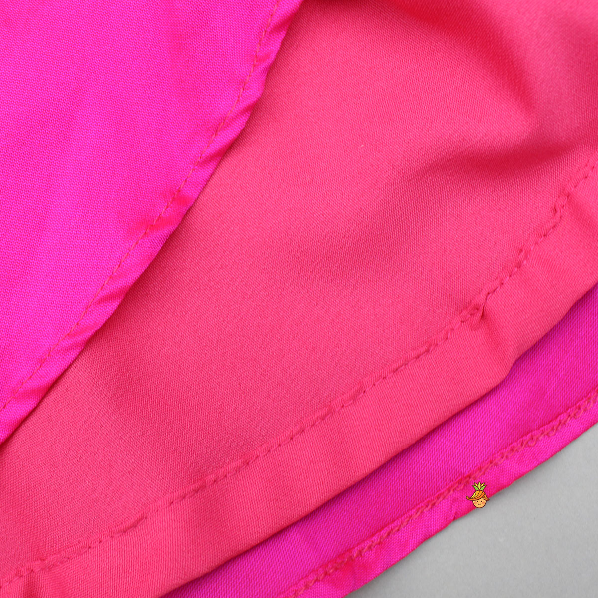 Pink Embroidered Kurti With Attached Jacket And Tulip Pant
