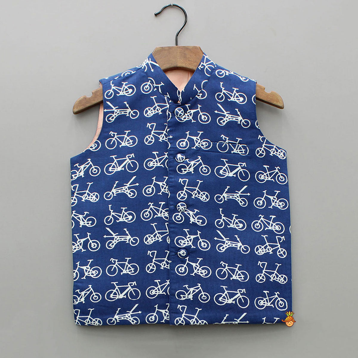 Blue Vehicle Printed Jacket