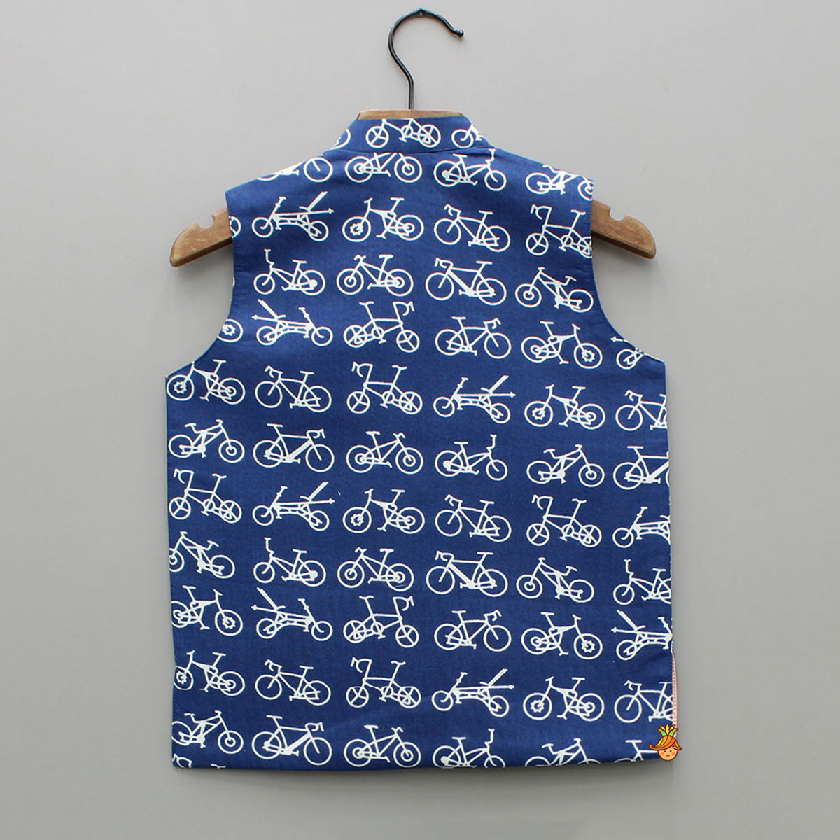 Blue Vehicle Printed Jacket