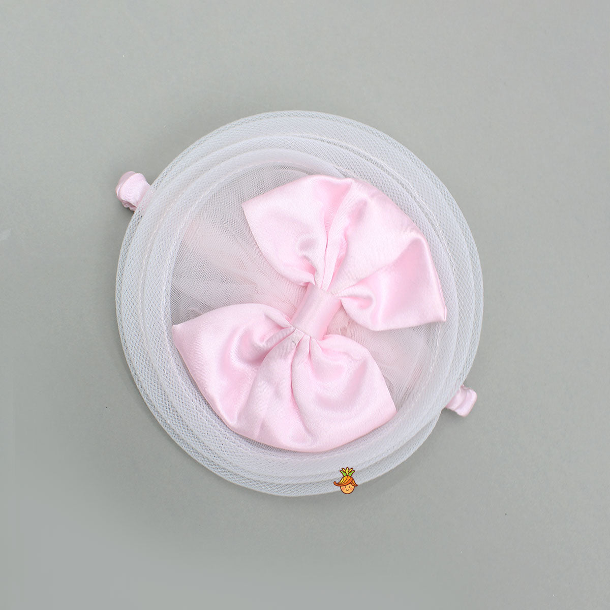 Pink One Shoulder Embellished Dress With Detachable Trial And Bow With Matching Swirled Bowie Headband