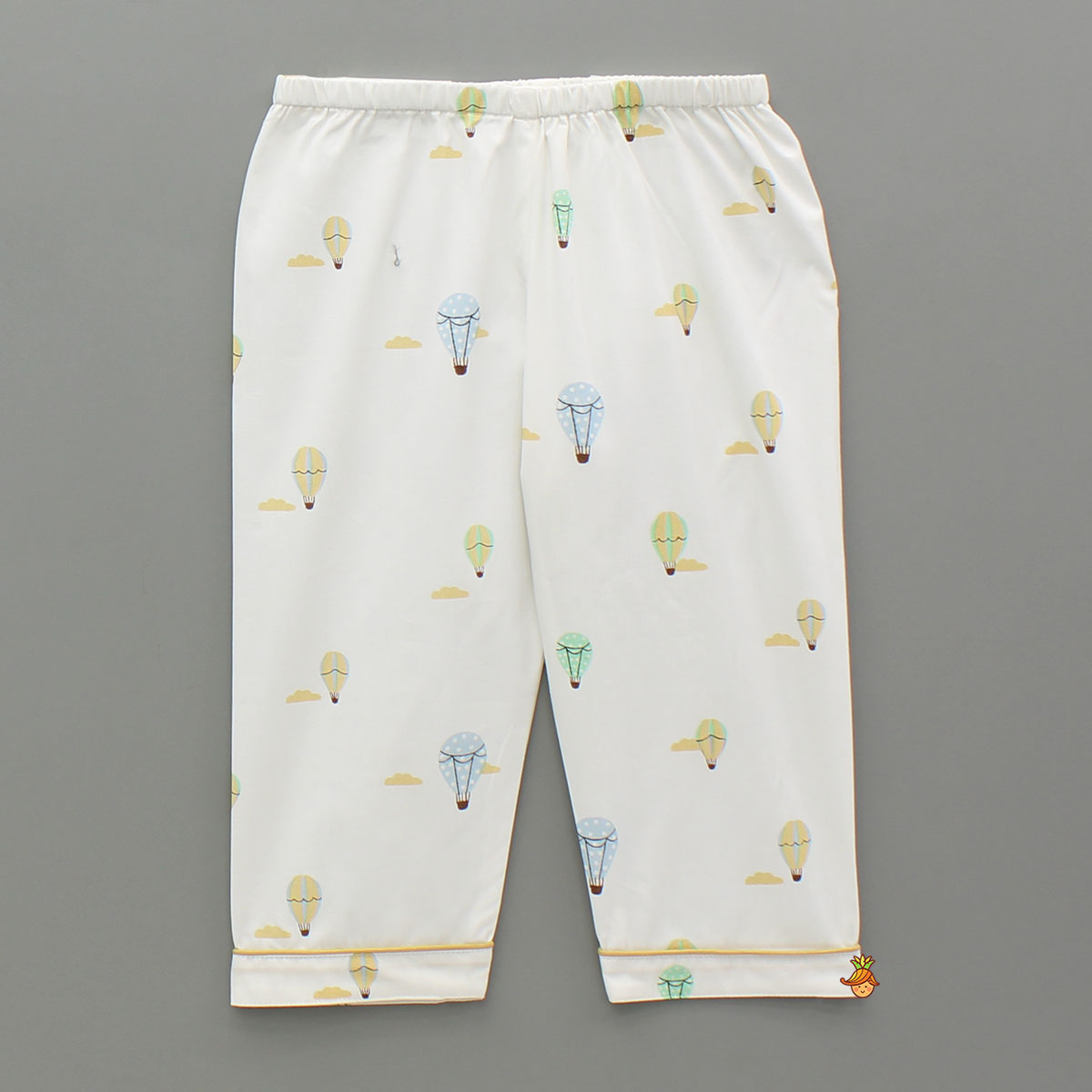 Multicoloured Parachute Printed Notch Collar Sleepwear