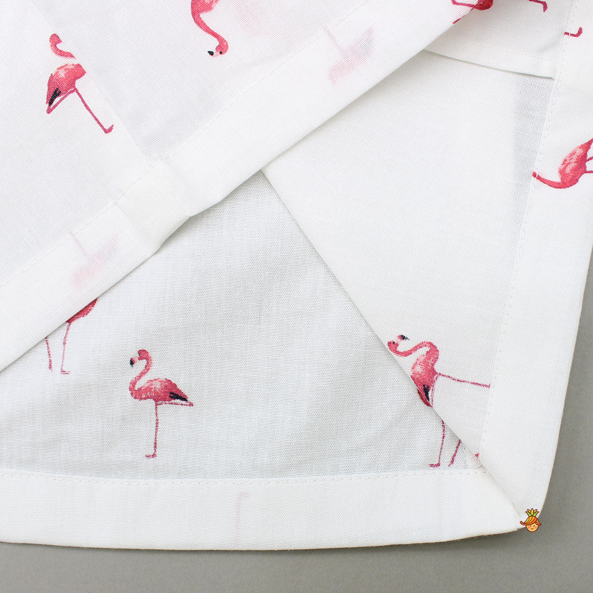 Flamingoes Printed Notch Collar Sleepwear