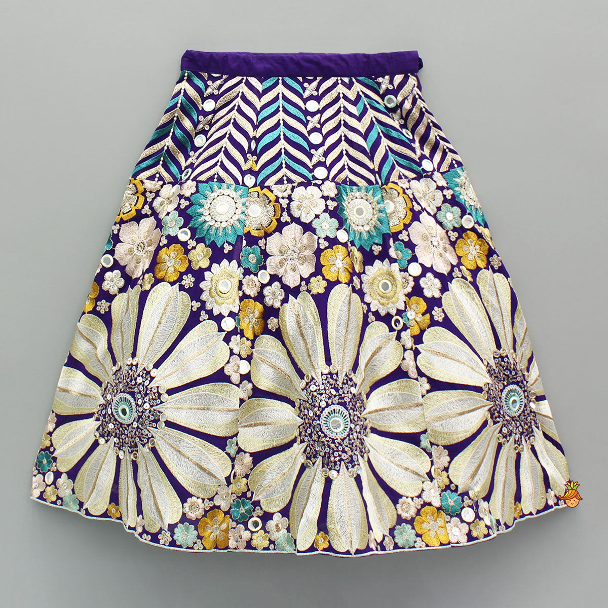 Purple Embroidered Lehenga