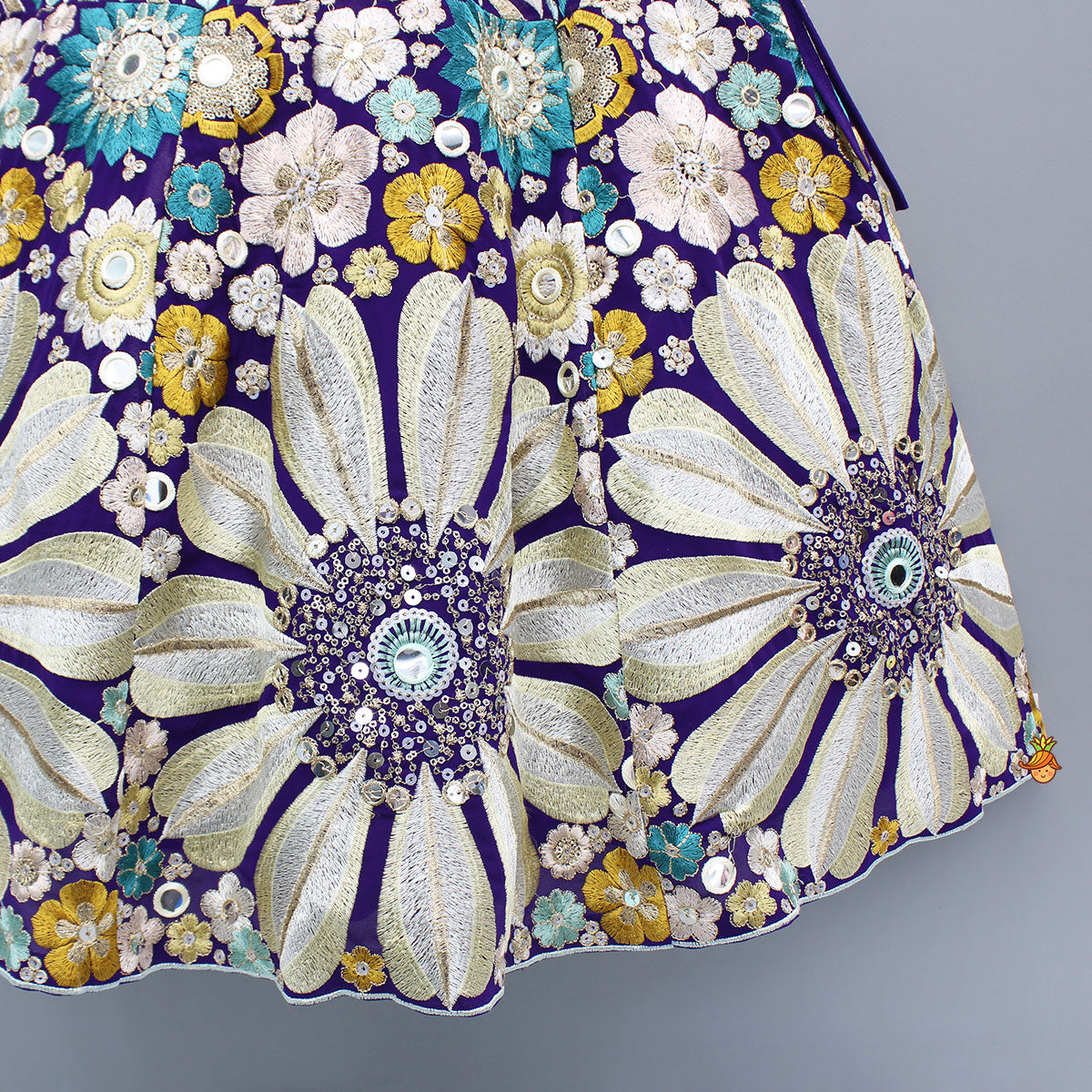 Purple Embroidered Lehenga