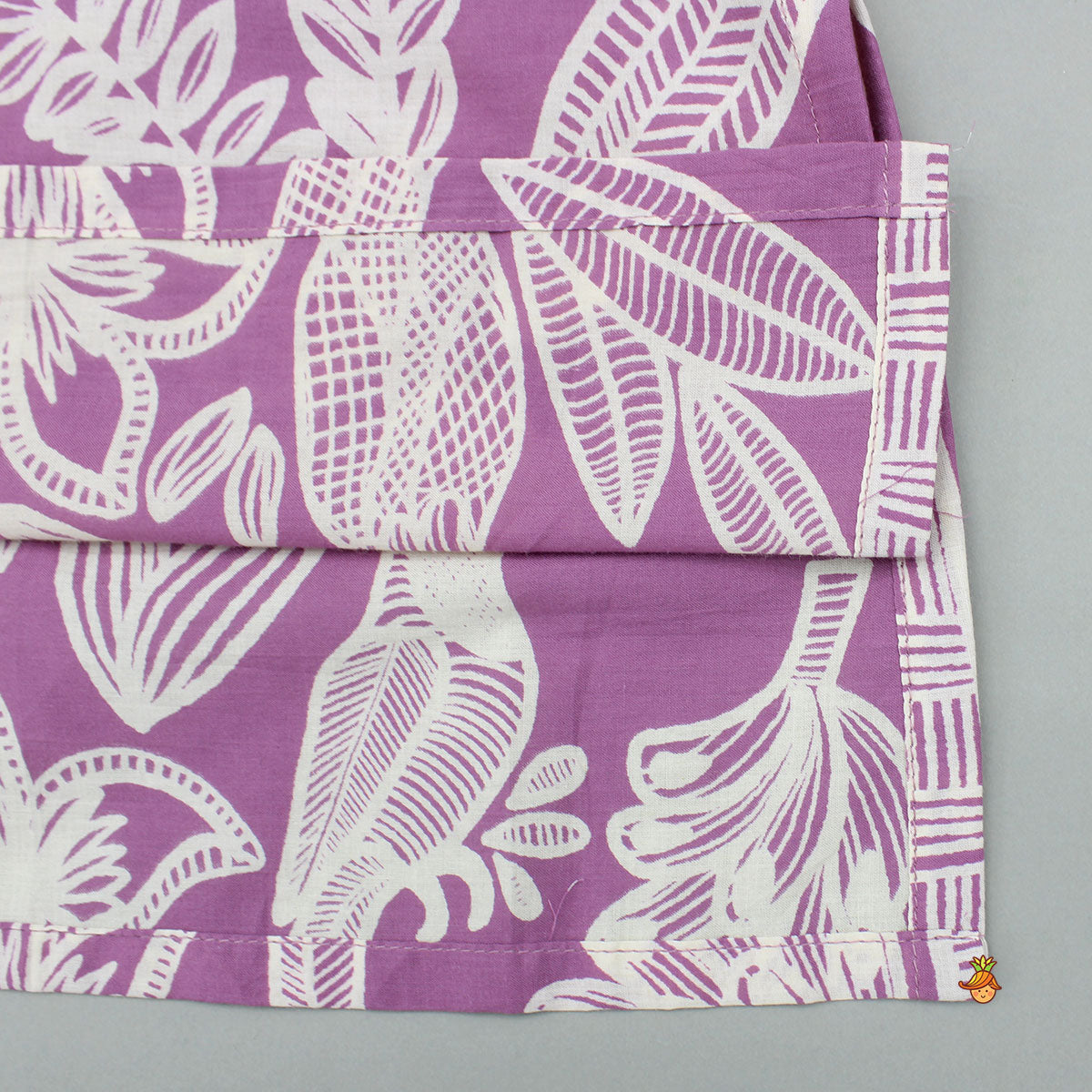 Purple Printed Kurta And Pyjama