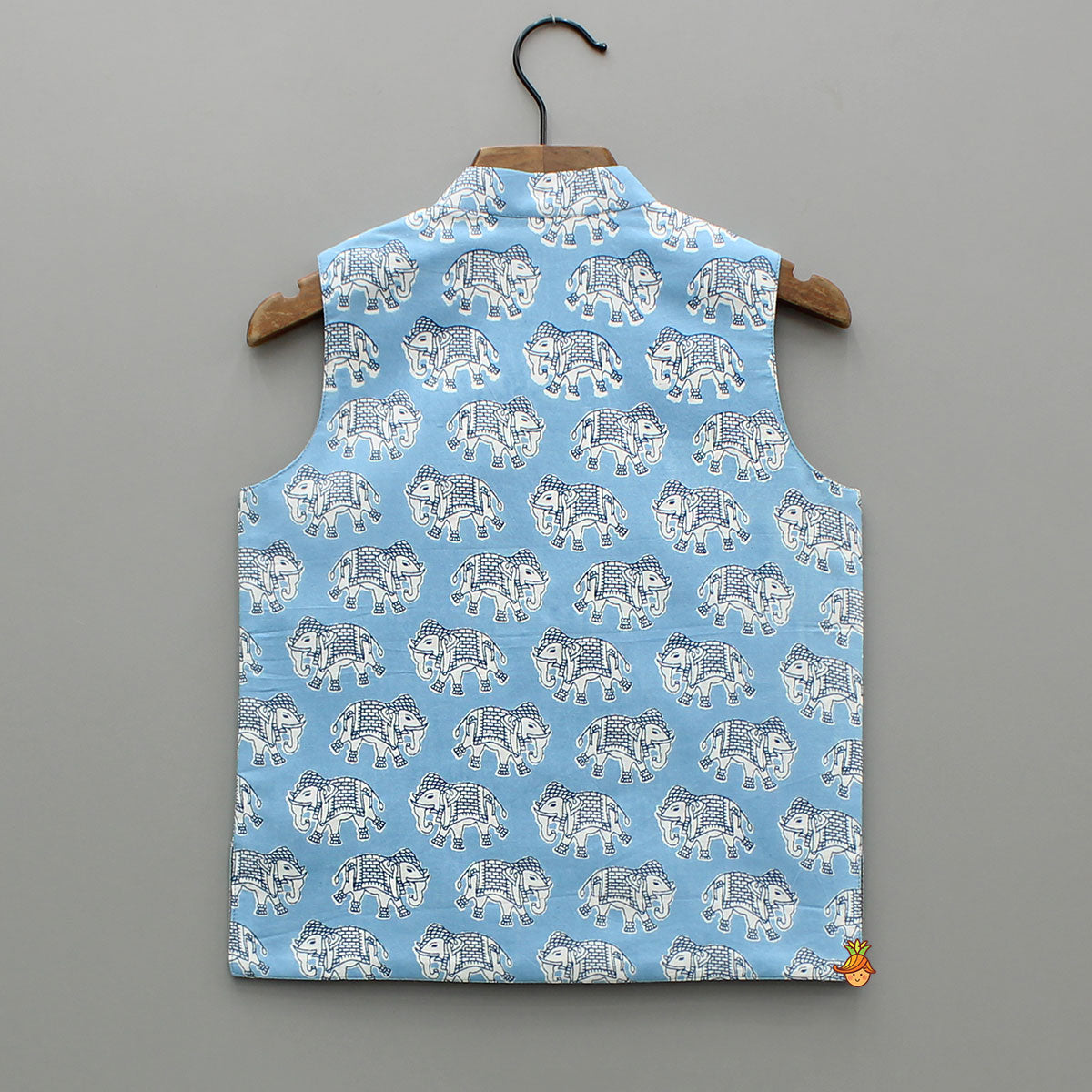 Blue Elephant Printed Jacket