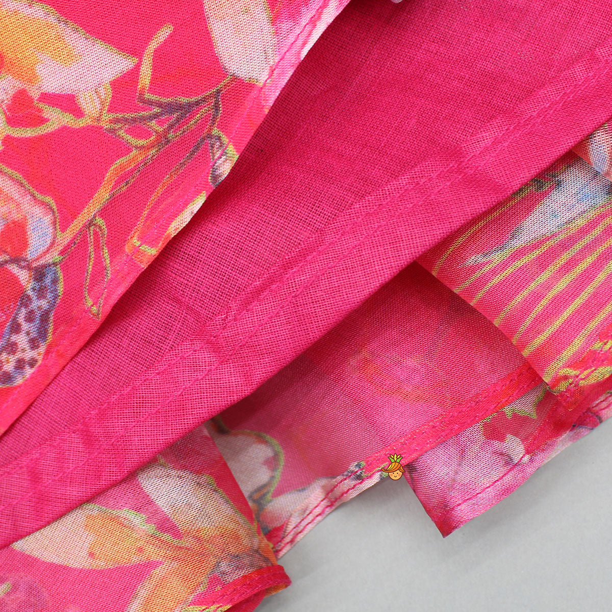 Pink Multicolour Printed Strappy Dress