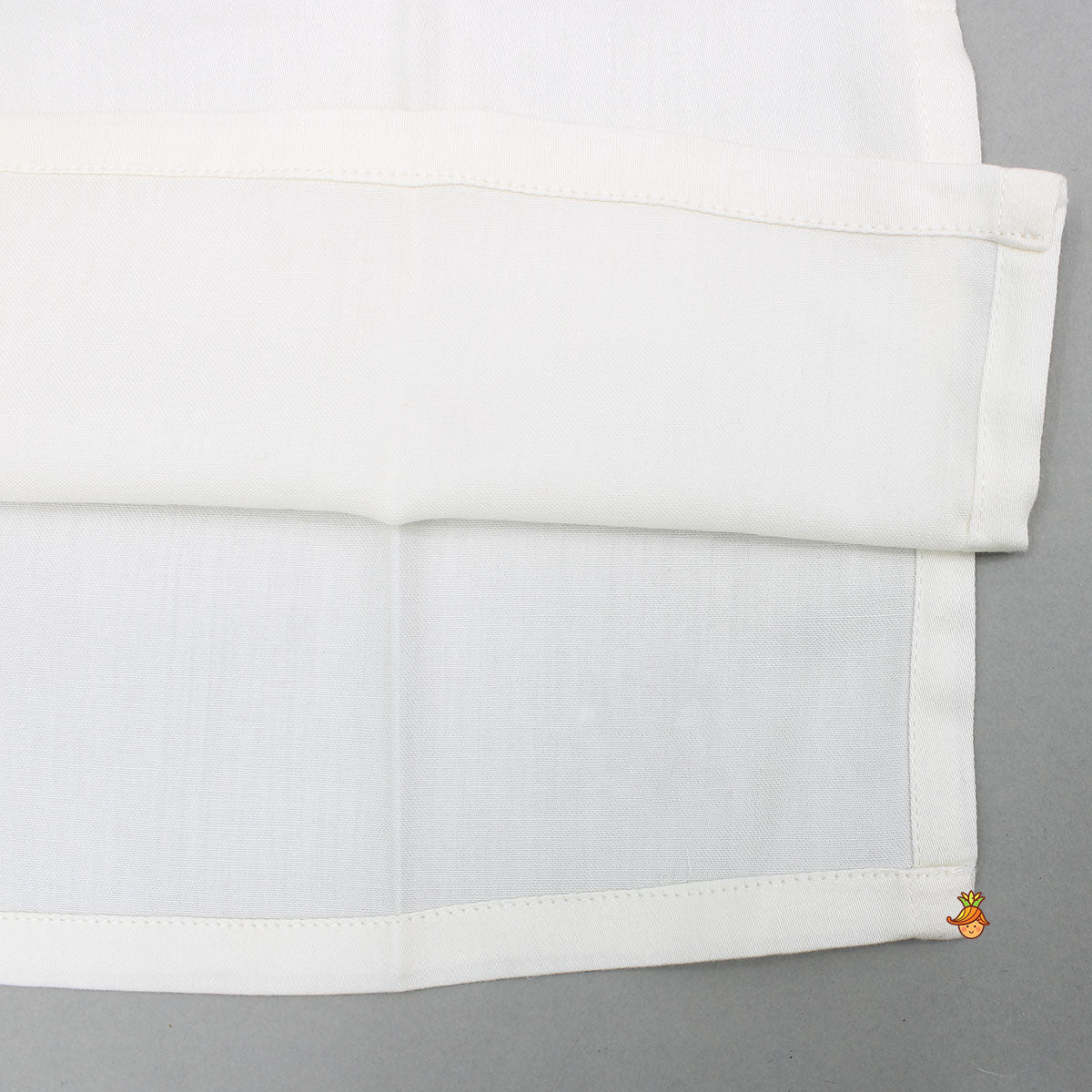 Off White Gota Lace Detailed Kurta And Pyjama