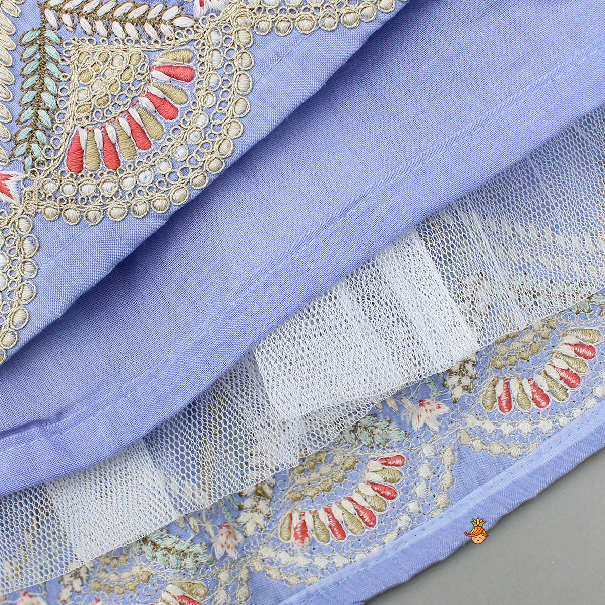 Embroidered Lavender Pleat Detailed Lehenga
