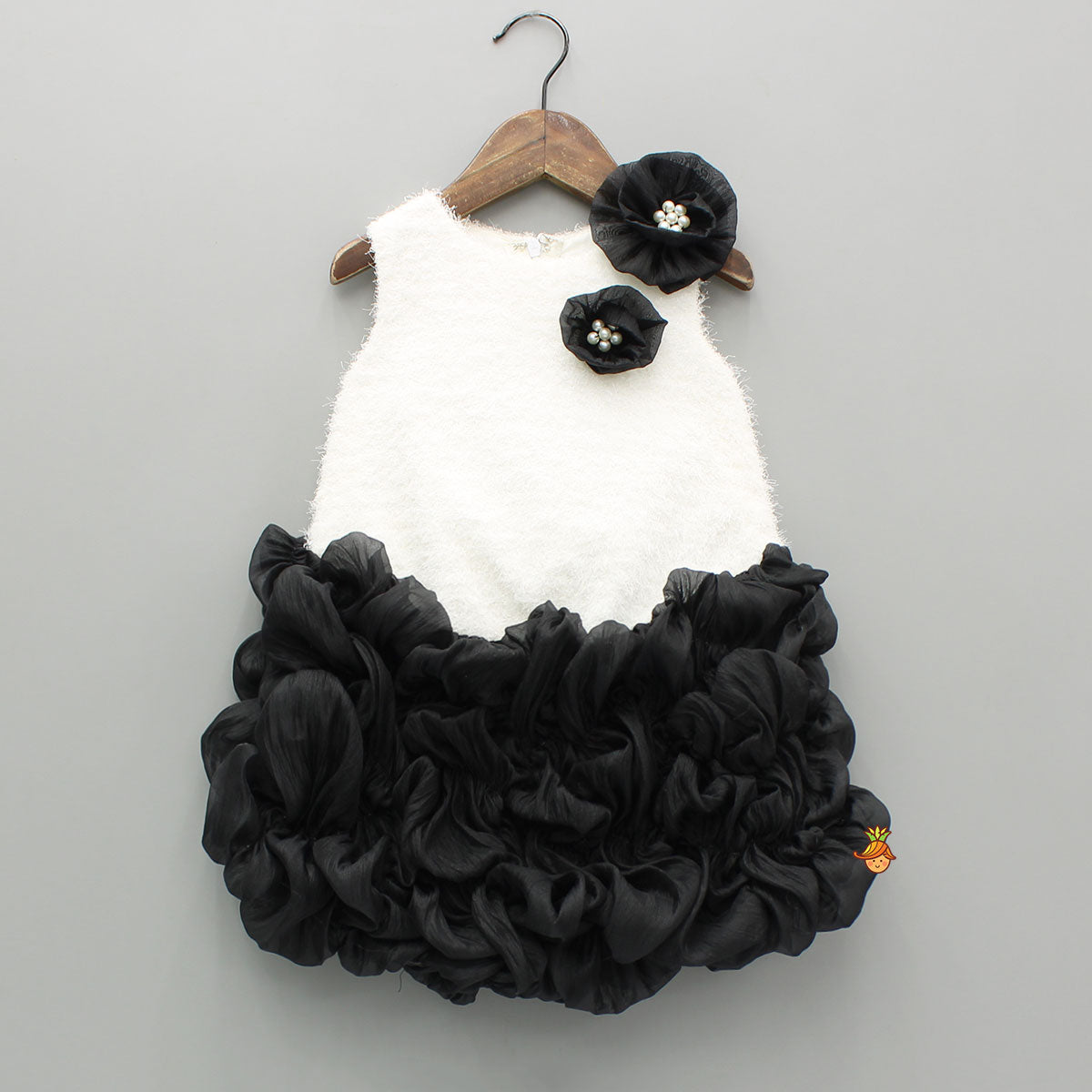 Embellished Dress With Ruffled Detailing