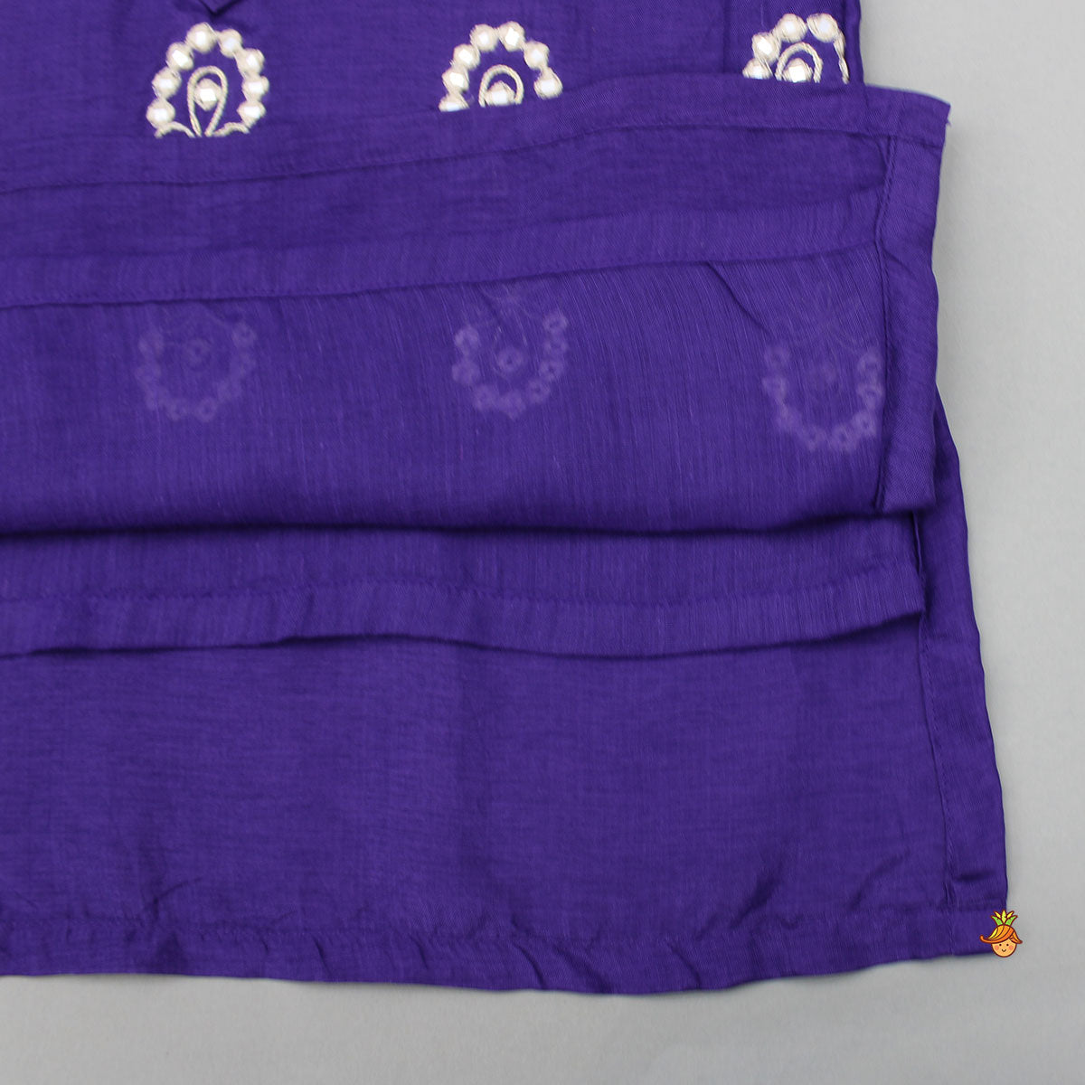 Purple Embroidered Kurta And Pyjama