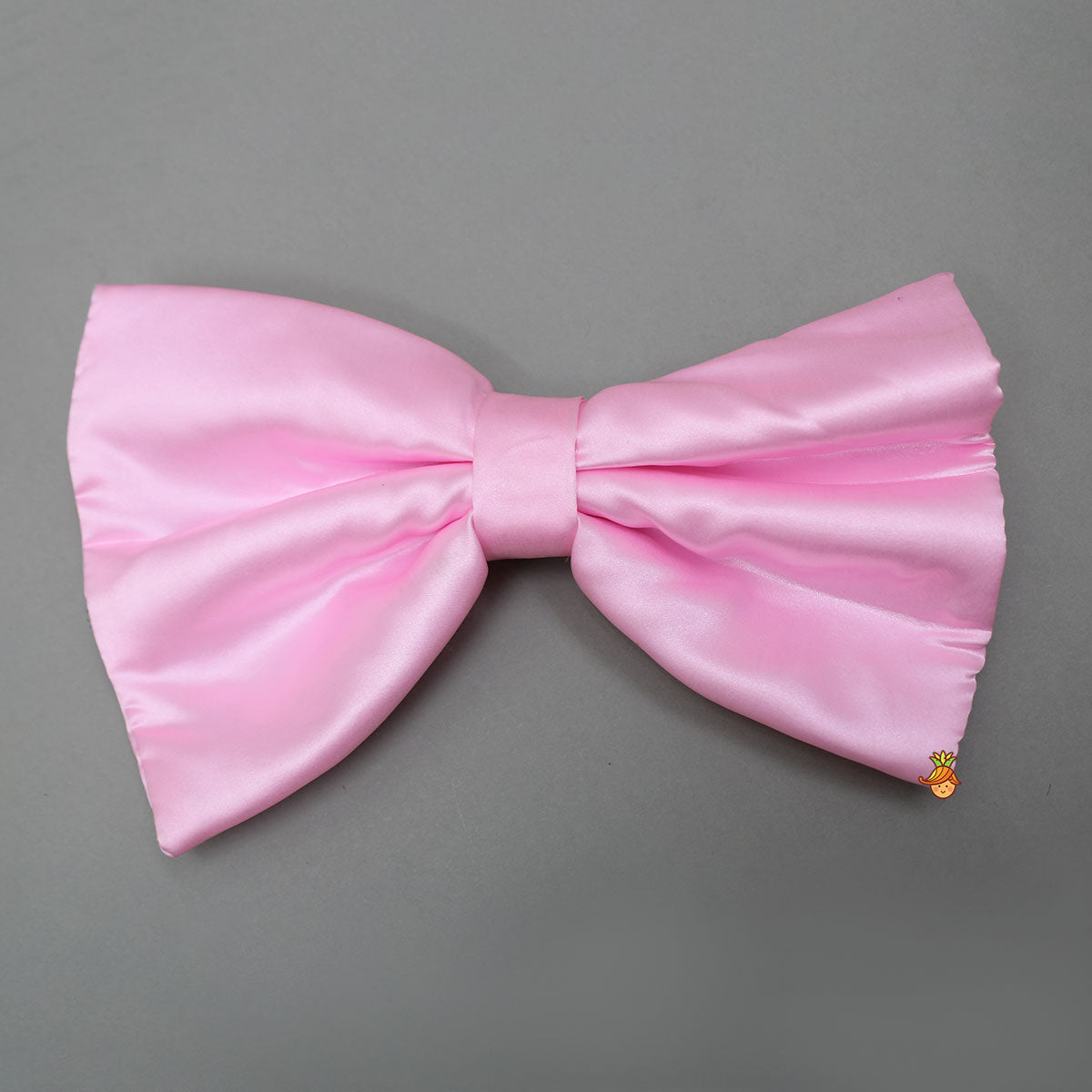 Pink Embellished Dress With Butterfly Wings And Swirled Bow Hairclip