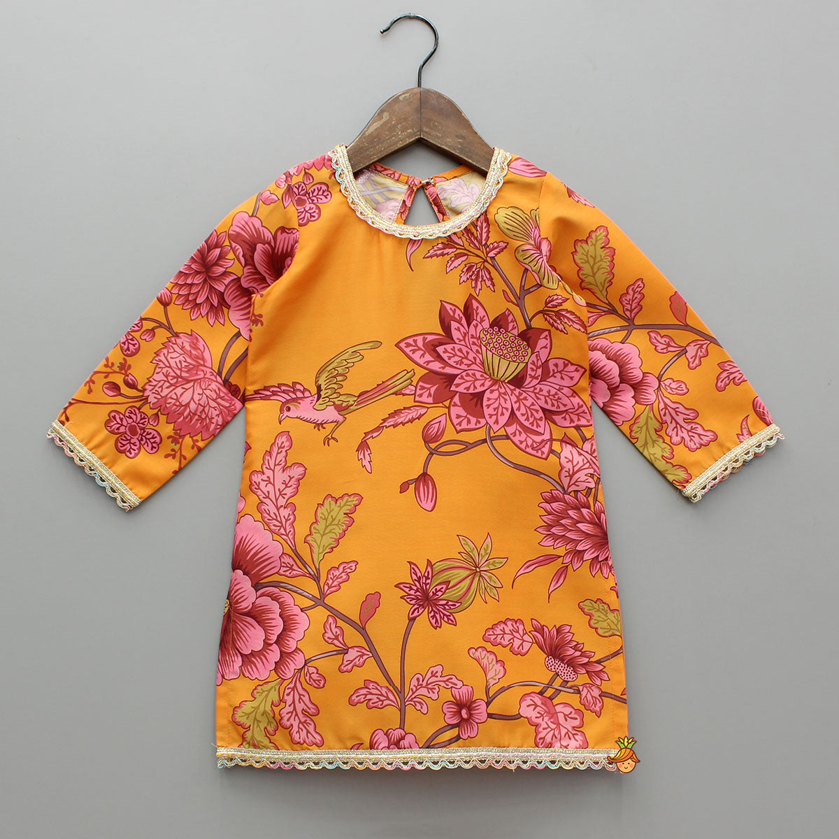 Floral Printed Kurti And Sharara With Dupatta