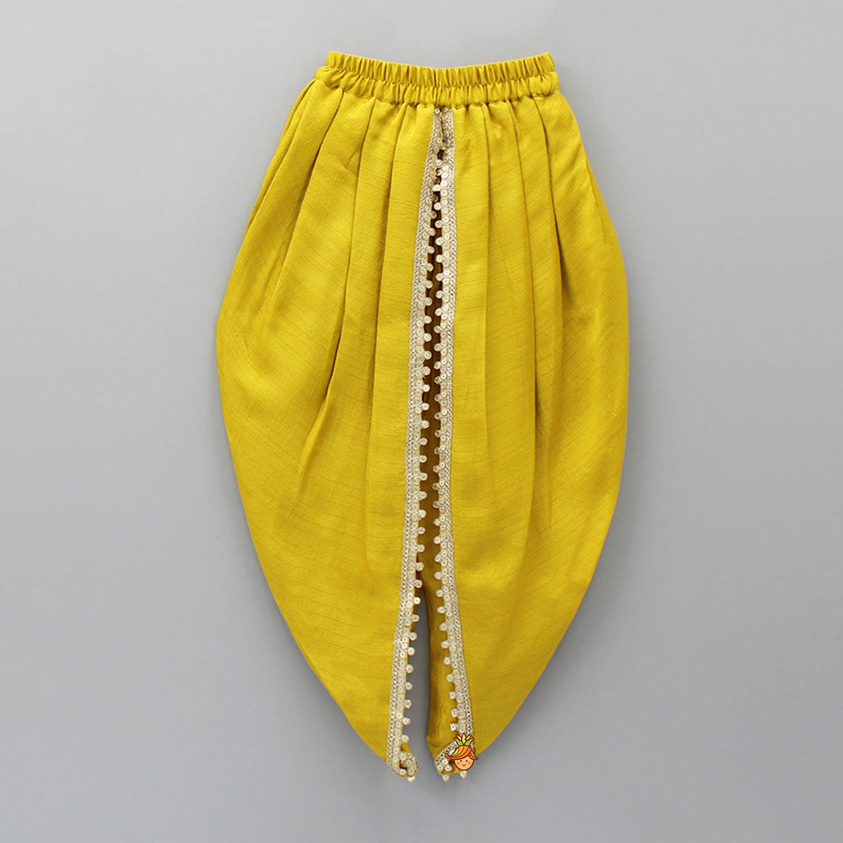 Sequin And Zari Thread Embroidered Peplum Top With Tulip Style Dhoti