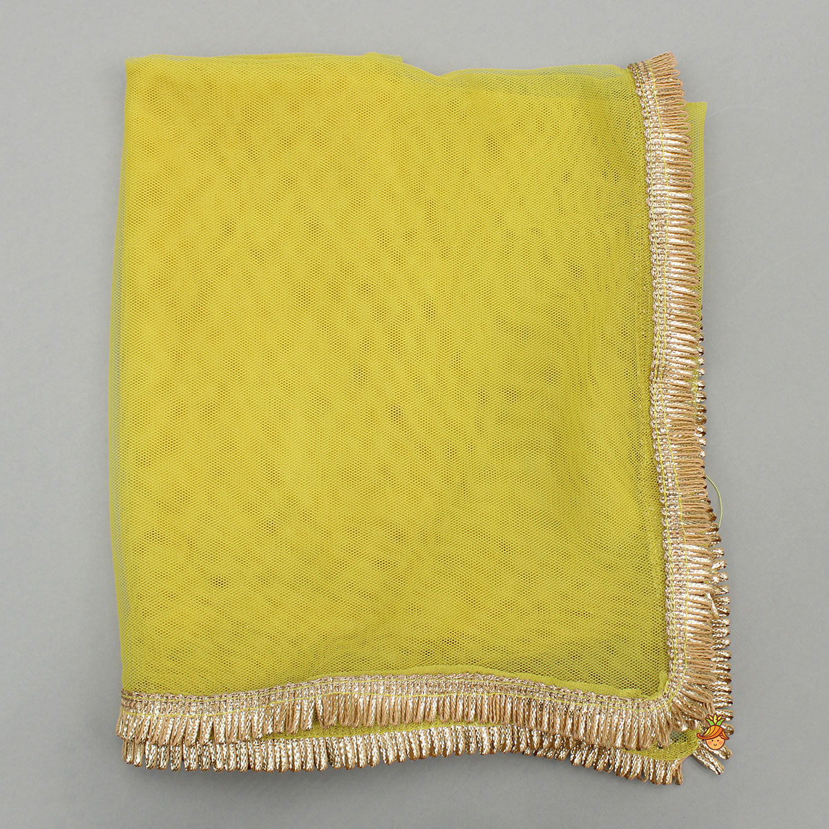 Yellow Strappy Kurti With Matching Pant And Dupatta