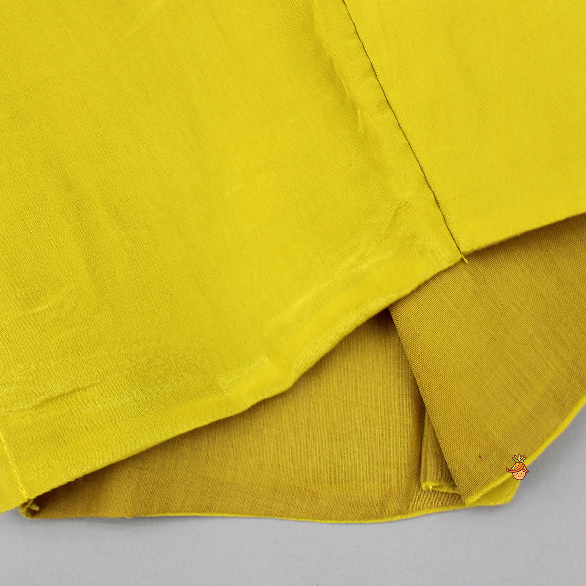 Yellow Strappy Top With Multicolour Printed Cape And Palazzo
