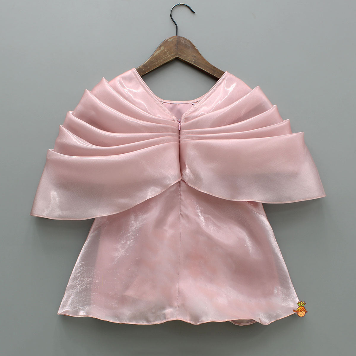 Pink Artificial Flowers Embellished Dress