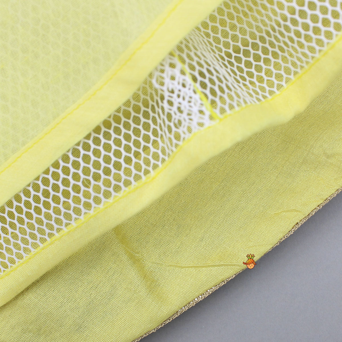 Green Printed Anarkali With Attached Dupatta